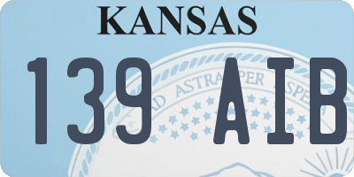 KS license plate 139AIB