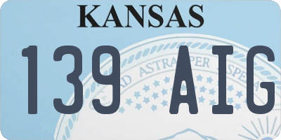 KS license plate 139AIG