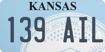 KS license plate 139AIL