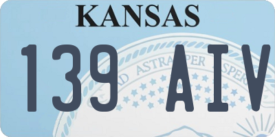 KS license plate 139AIV