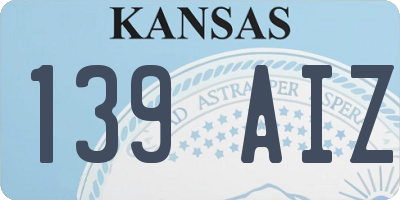 KS license plate 139AIZ
