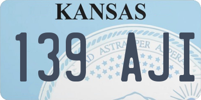 KS license plate 139AJI