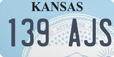 KS license plate 139AJS