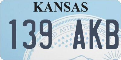 KS license plate 139AKB
