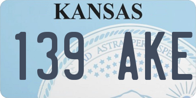 KS license plate 139AKE