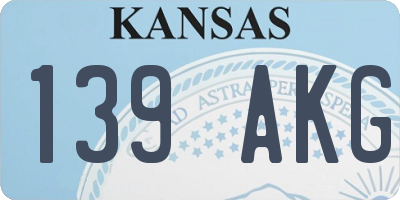 KS license plate 139AKG