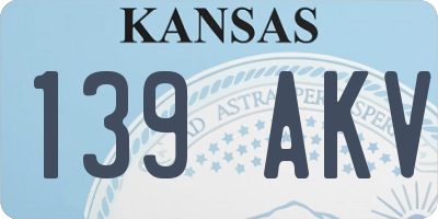 KS license plate 139AKV