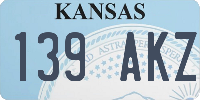 KS license plate 139AKZ