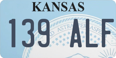 KS license plate 139ALF