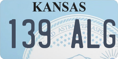 KS license plate 139ALG