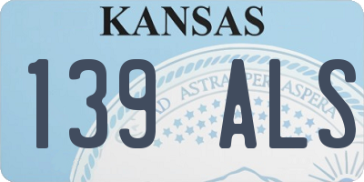 KS license plate 139ALS