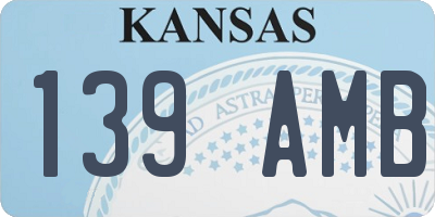 KS license plate 139AMB