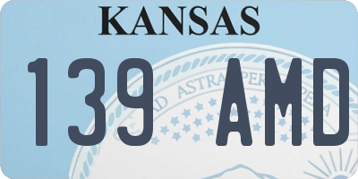 KS license plate 139AMD