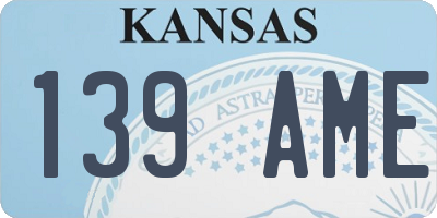 KS license plate 139AME