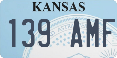 KS license plate 139AMF