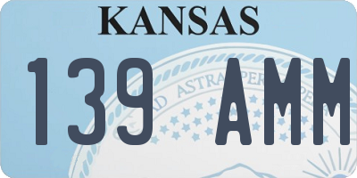 KS license plate 139AMM