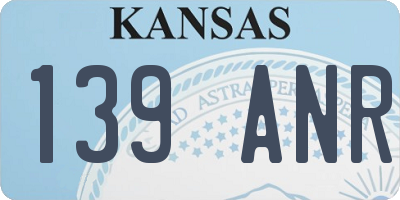 KS license plate 139ANR