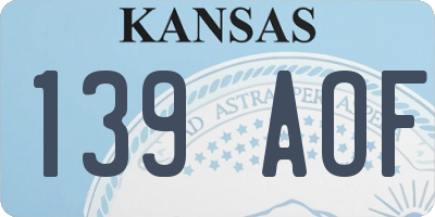 KS license plate 139AOF
