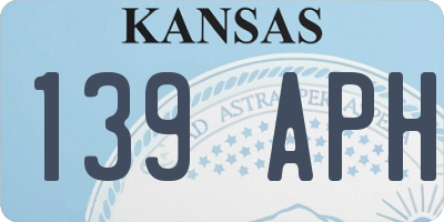 KS license plate 139APH