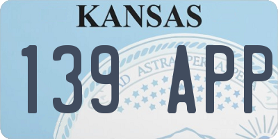 KS license plate 139APP