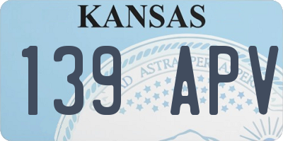 KS license plate 139APV