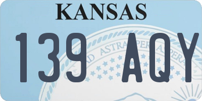 KS license plate 139AQY
