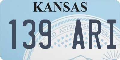 KS license plate 139ARI