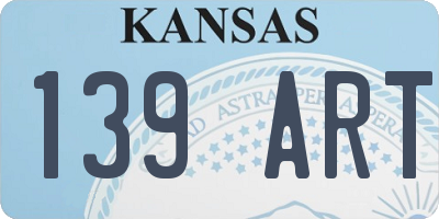 KS license plate 139ART