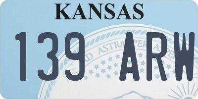 KS license plate 139ARW