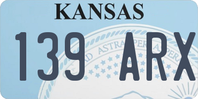 KS license plate 139ARX