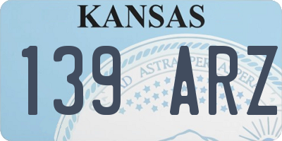 KS license plate 139ARZ