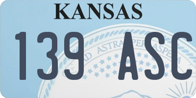 KS license plate 139ASC