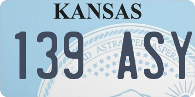 KS license plate 139ASY