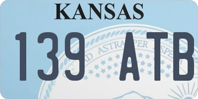 KS license plate 139ATB