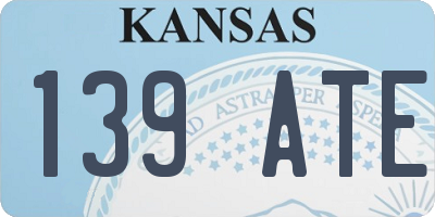 KS license plate 139ATE