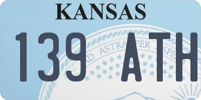 KS license plate 139ATH