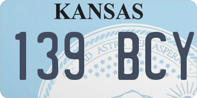 KS license plate 139BCY