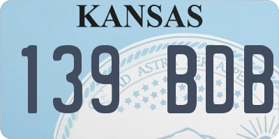 KS license plate 139BDB