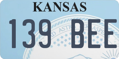 KS license plate 139BEE
