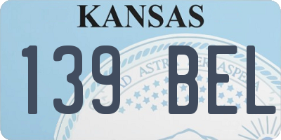 KS license plate 139BEL