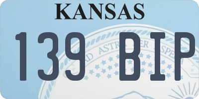 KS license plate 139BIP