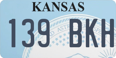 KS license plate 139BKH