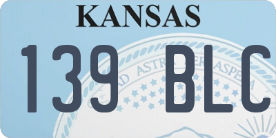 KS license plate 139BLC