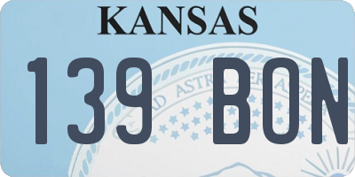 KS license plate 139BON