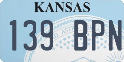 KS license plate 139BPN