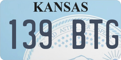 KS license plate 139BTG