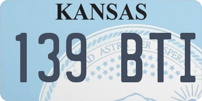 KS license plate 139BTI