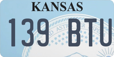 KS license plate 139BTU