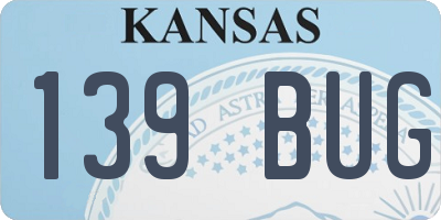 KS license plate 139BUG