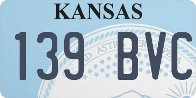 KS license plate 139BVC